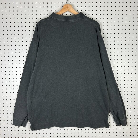 Memphis Tigers Polo Shirt Men's Large Gray Logo Long Sleeve Button Collared Y2K - Picture 3 of 5